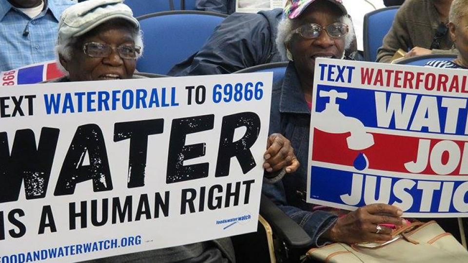Baltimore water privatization, water privatization ban, human right to water
