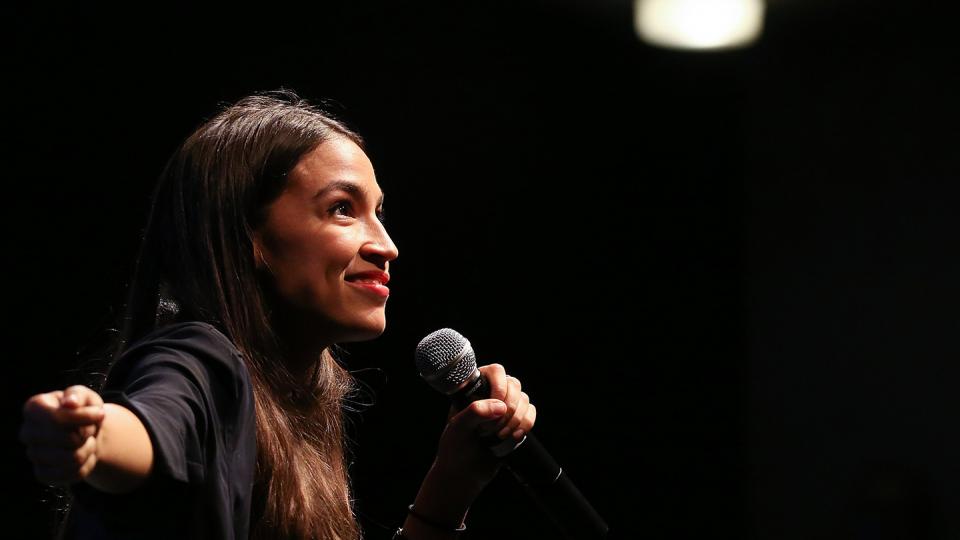 House candidate Alexandria Ocasio-Cortez is projected to become the youngest woman elected to Congress this November when she will be 29 years old. MARIO TAMA VIA GETTY IMAGES 